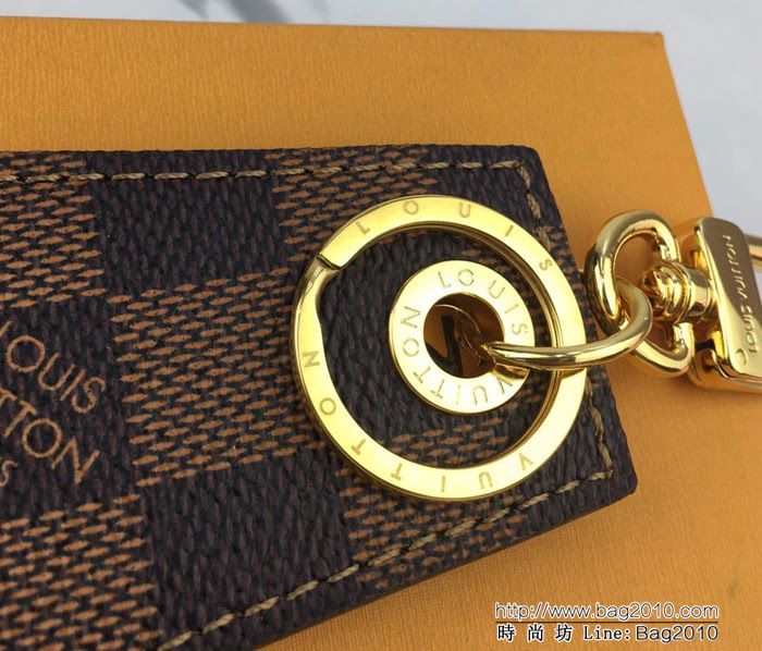 路易威登LV 頂級原單 M67916啡格 ENCHAPPES 鑰匙扣 刻有路易威登品牌標識  ydh1044